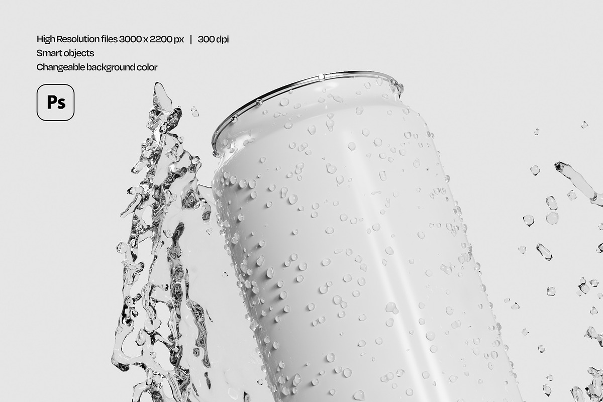 Beverage Can Mockup Set, a Packaging Mockup by Mego-studio (Photo 4 of 7)