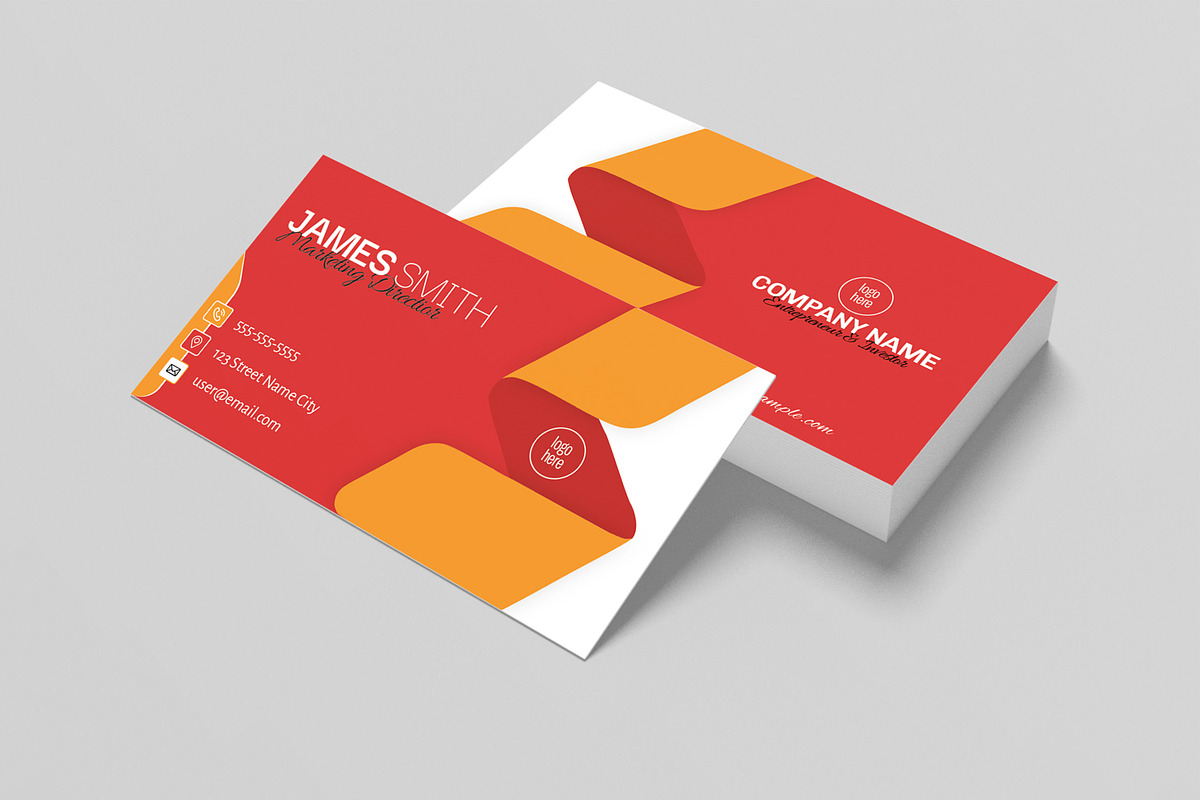 Business Card Template, a Stationery Template by MightyDesign (Photo 2 of 6)