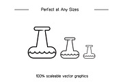 Laboratory Tube and FLask Icons, a Healthcare Illustration by Designfour (Thumbnail 7 of 7)