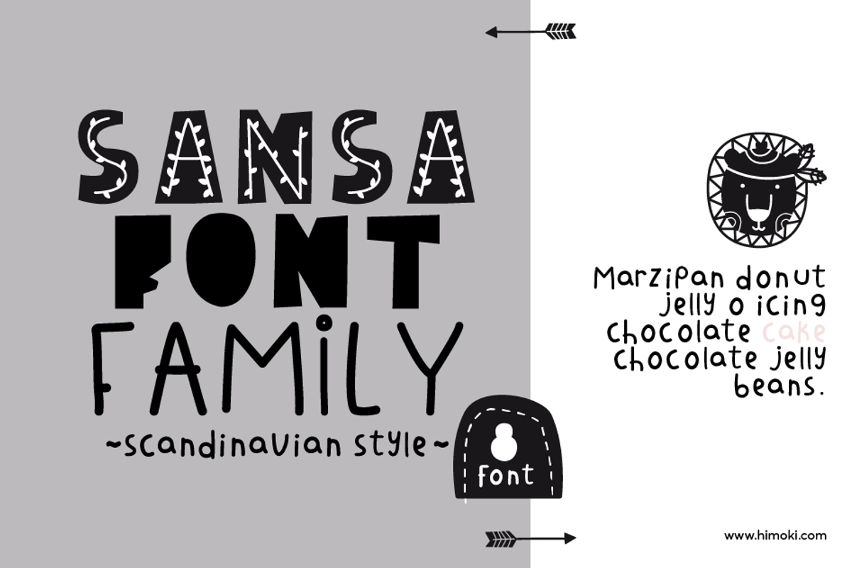 Sansa font family-8font-Scandinavian