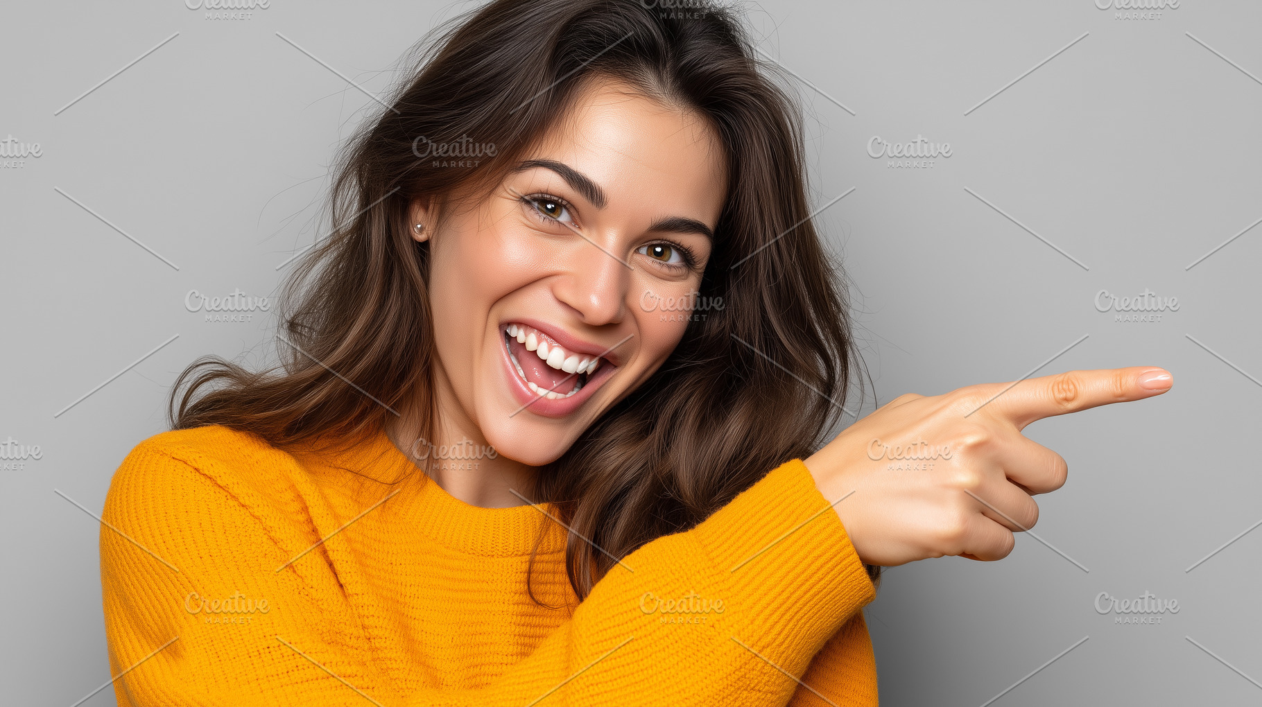 Happy young woman in yellow sweater, a Person Photo by MistyDay