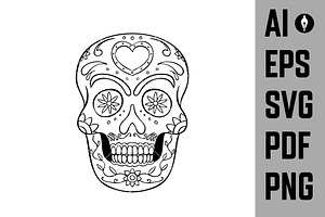 Set Of The Sugar Skulls SVG