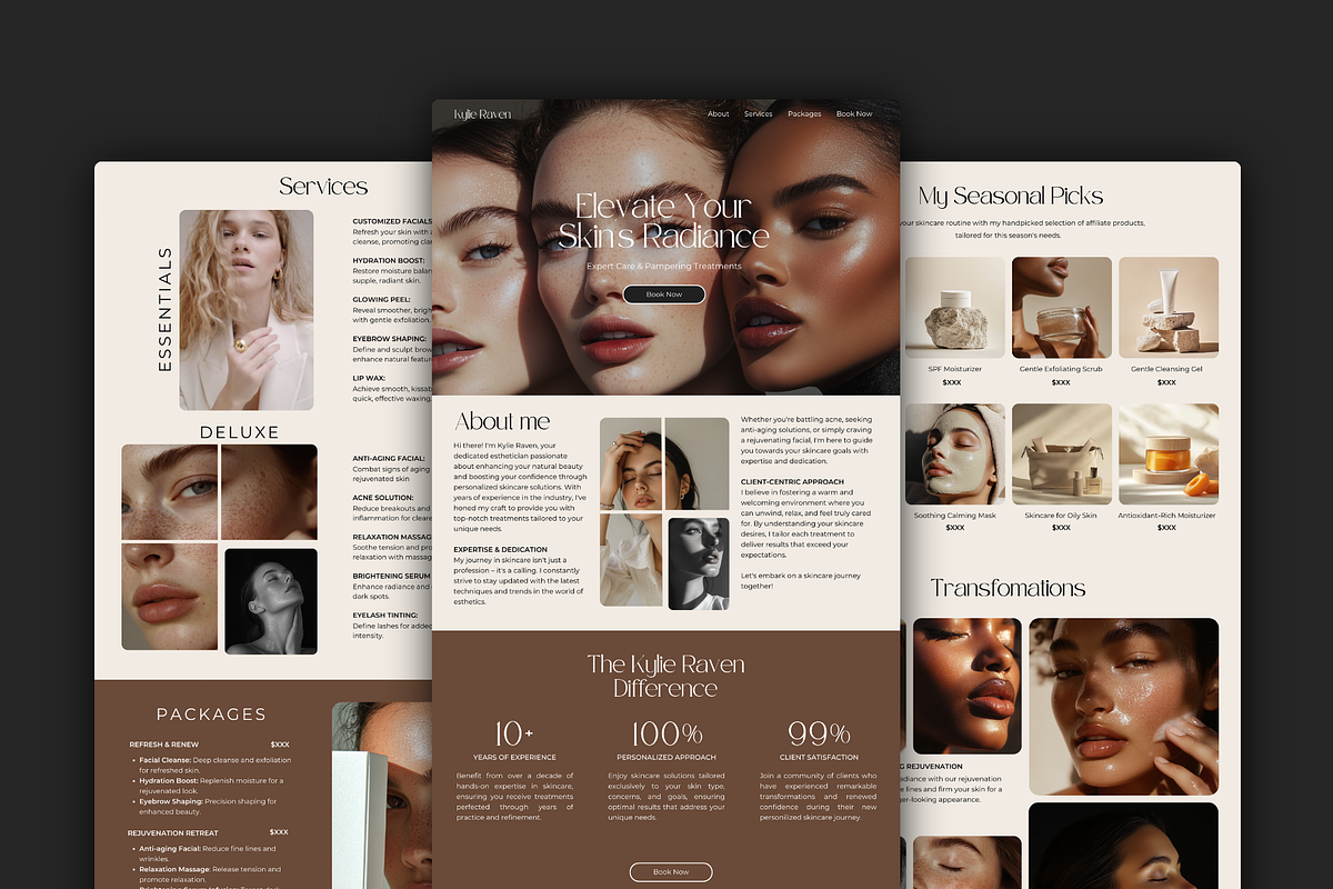 Canva Website for Estheticians, an App Template by Meraki Templates (Photo 5 of 8)