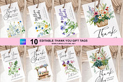 Editable Floral Thank You Gift Tag, a Card Template by AIW SOLUTIONS (Thumbnail 1 of 8)