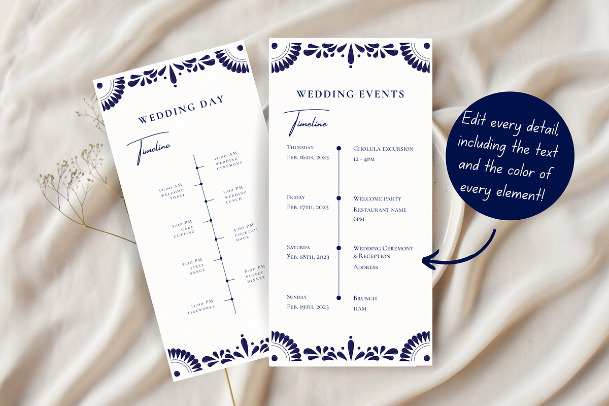 Mexican Talavera Wedding Bundle, a Templates & Theme by Akbaly (Photo 6 of 16)