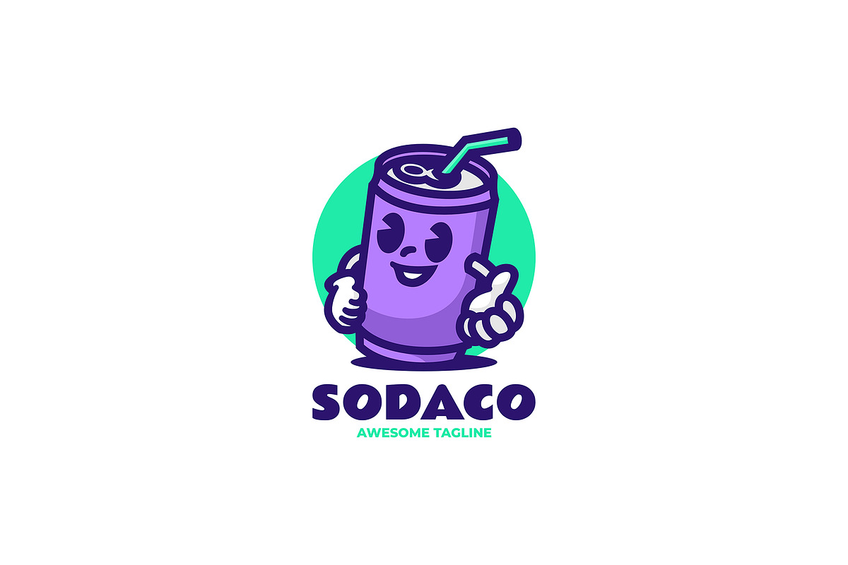 Soda Mascot Cartoon Logo, a Branding & Logo Template by Artnivora.Std