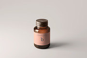 Amber Glass Bottle Mockups, a Cups & Container Mockup by pmvch (Thumbnail 2 of 20)