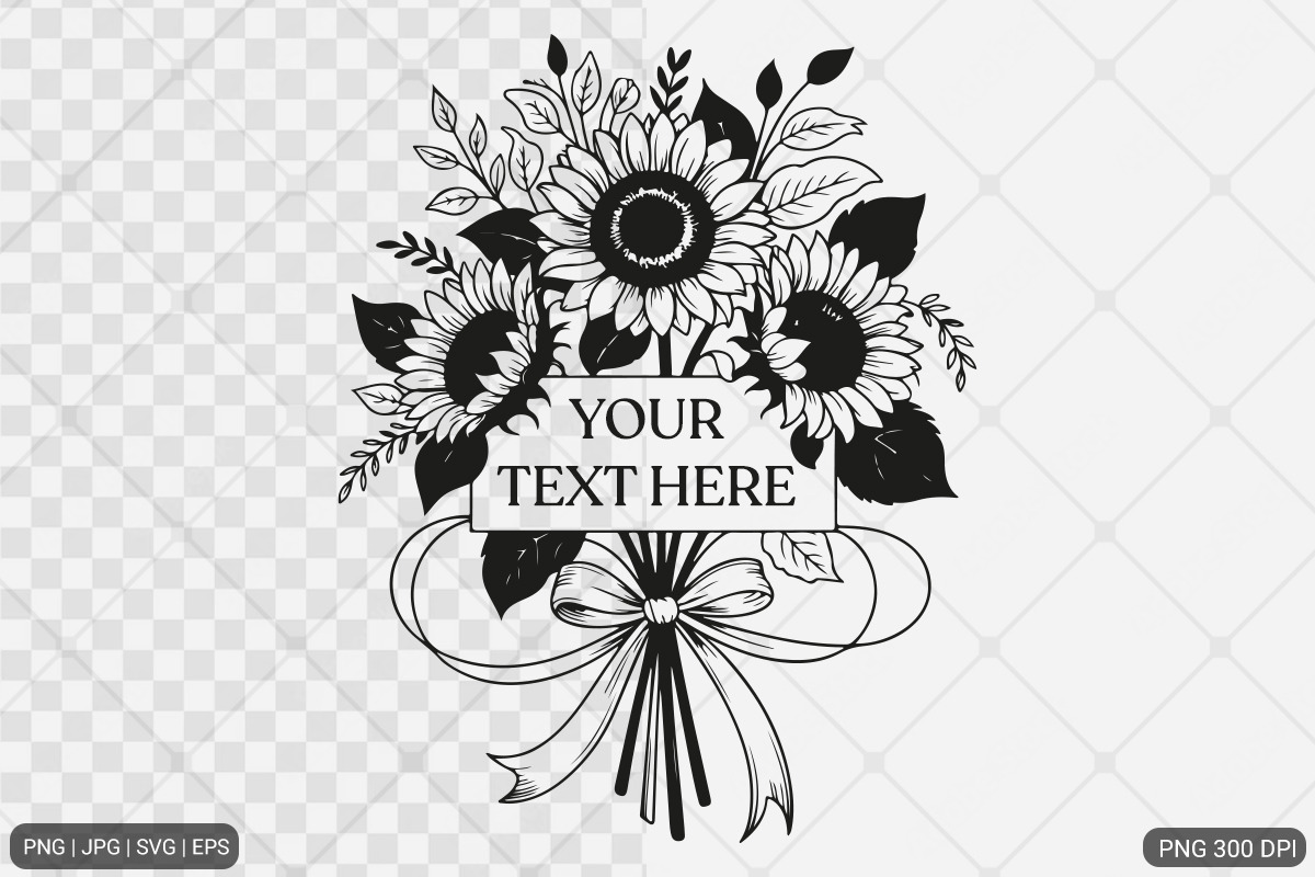 Sunflower SVG PNG Design Bundle, an Illustration by Actual Pixel (Photo 25 of 30)