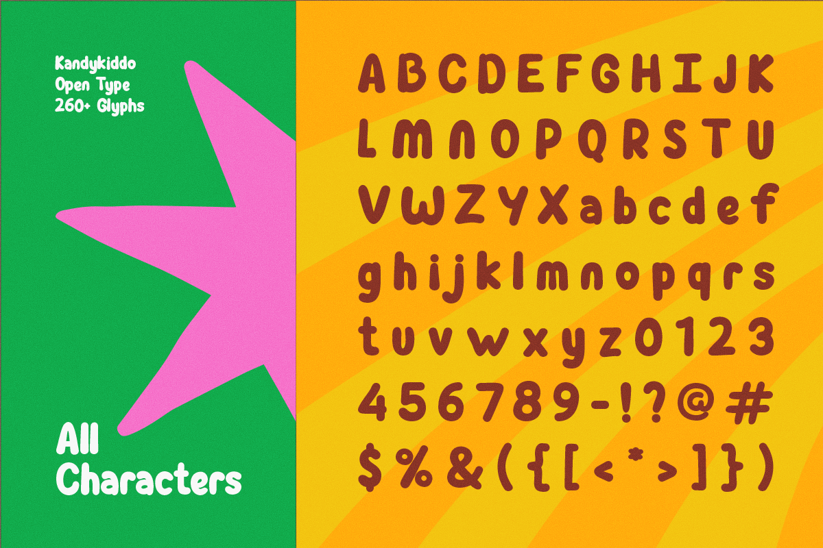 Kandykiddo - Playful Chunky Font, a Handwritten Font by Sronstudio (Photo 9 of 9)