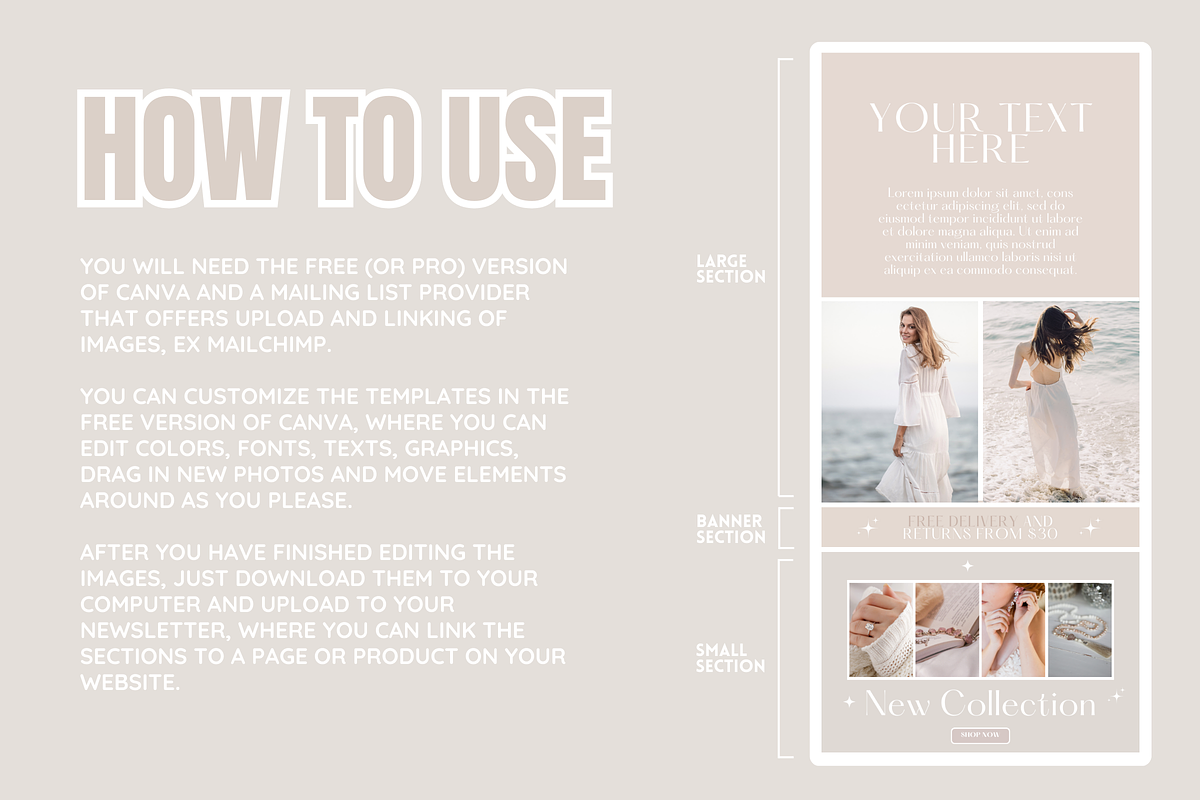 Beige Email Templates, an Email Template by SunshineStudioBoutique (Photo 3 of 9)