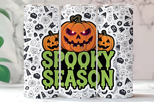 Spooky Pumpkin Halloween Tumbler, an Arts & Entertainment Photo by LamanAzalea