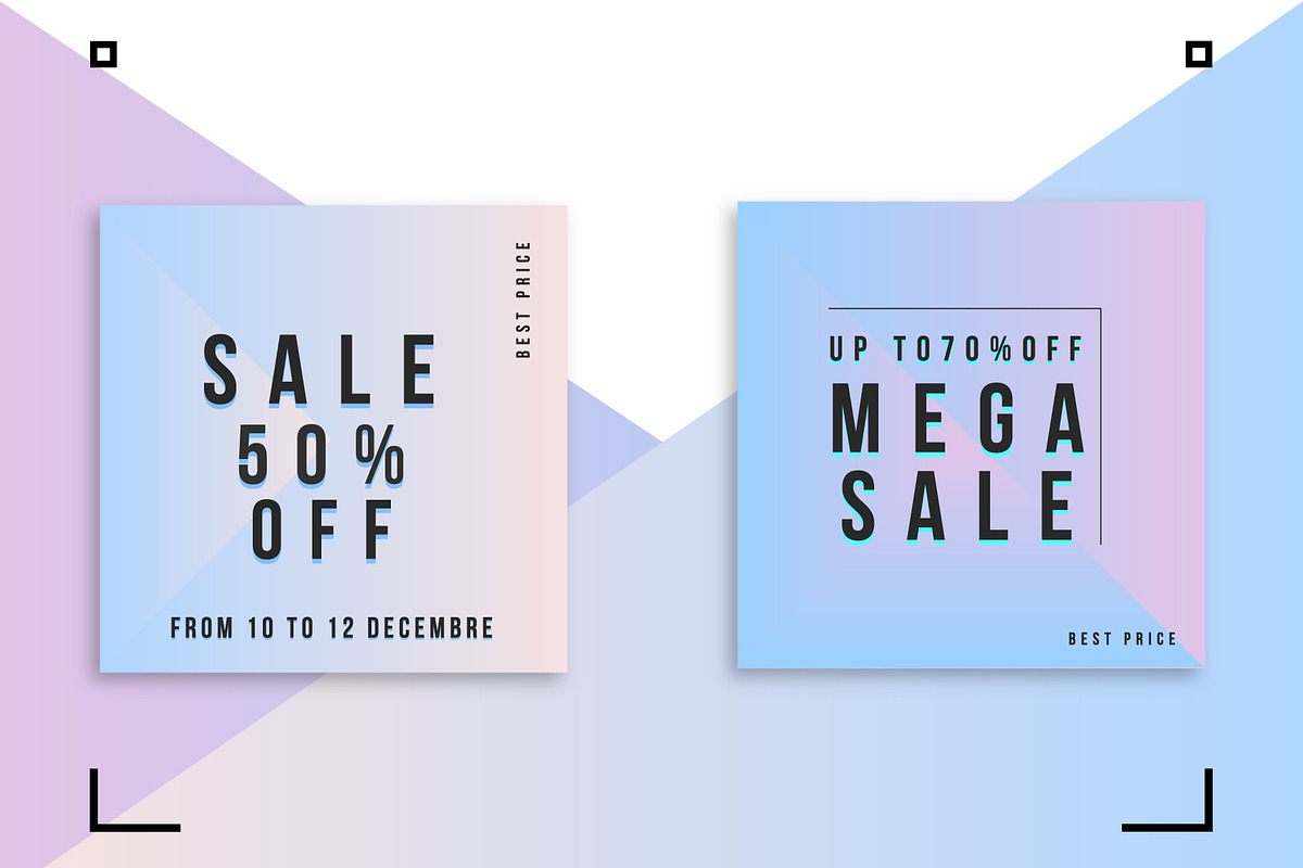 6 modern social sale promo banners,, a Social Media Template by designbydi (Photo 3 of 4)