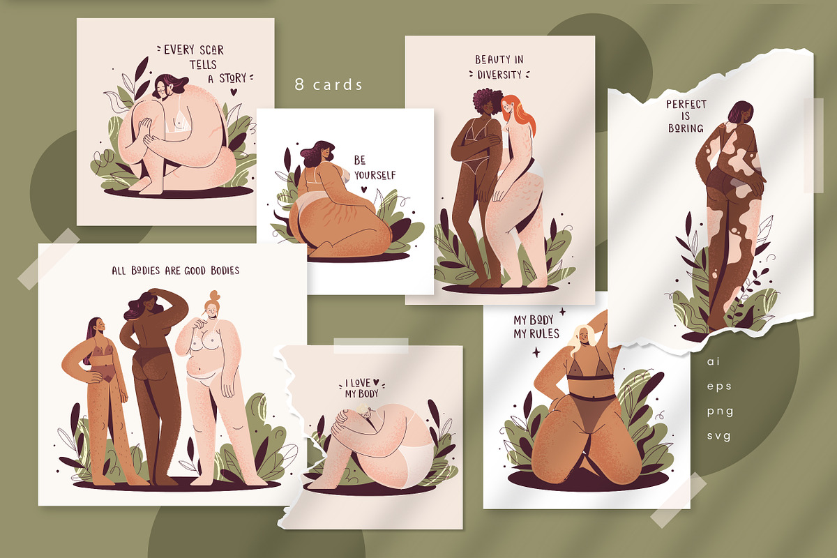 Body Positive Girls Illustrations, a Person Illustration by Frizenasya (Photo 7 of 10)