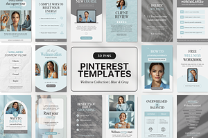 Wellness Pinterest Pin Templates