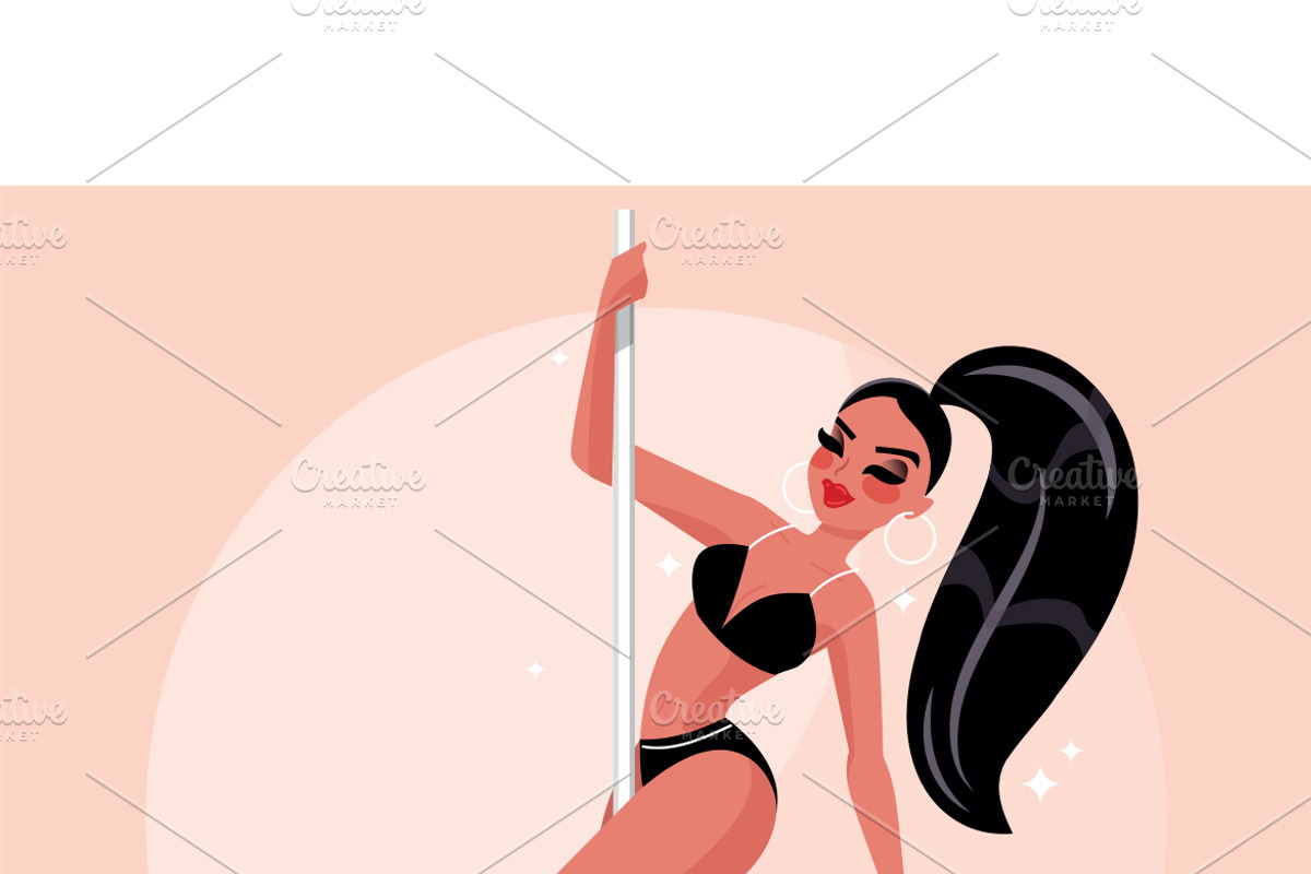 Elegant Pole Dancer Vector, a Person Illustration by MISS CHATZ (Photo 3 of 3)
