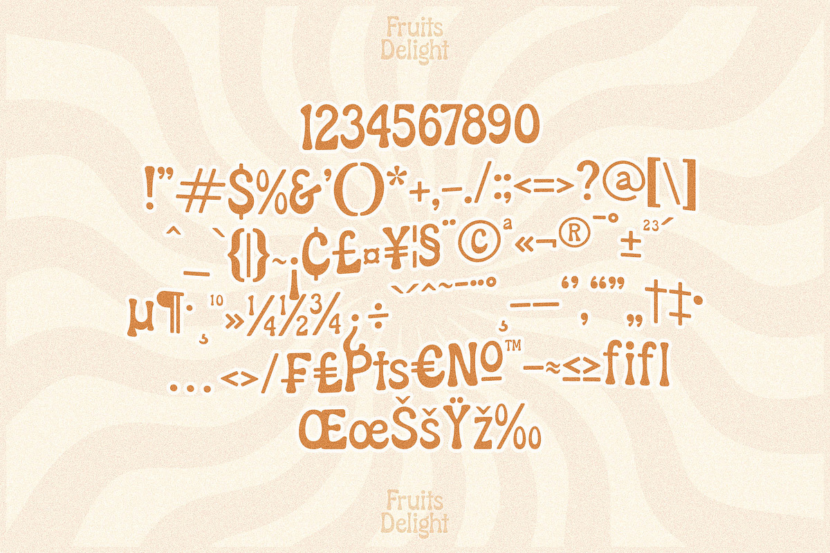 Fruits Delight a Groovy Retro Font, a Sans Serif Font by Storytype Studio (Photo 13 of 15)