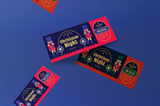 Blue Modern Christmas Night Ticket, a Card Template by graphicook (Thumbnail 3 of 3)