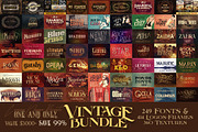 SALE Bundle 249 Fonts & 414 Logos, a Font by Cruzine (Thumbnail 1 of 58)