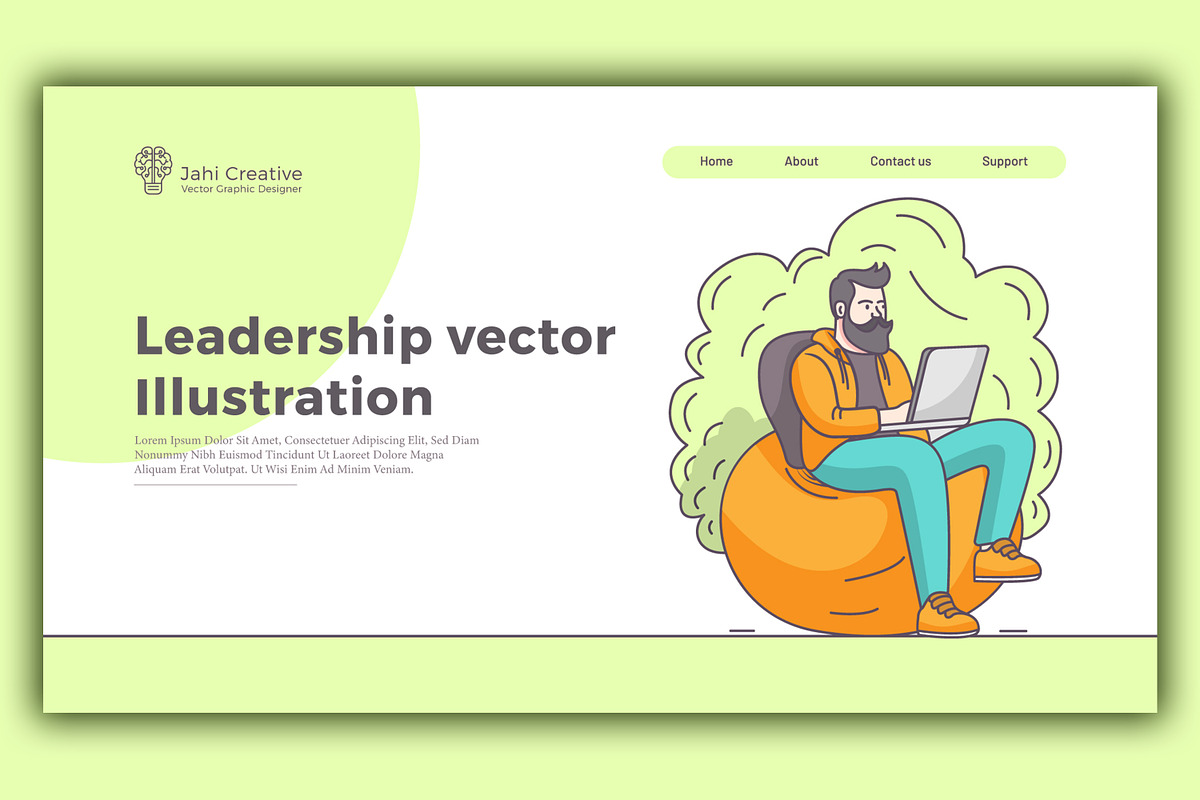 Website hero vector illustration., a Landing Page Template by Hi Dream (Photo 6 of 6)