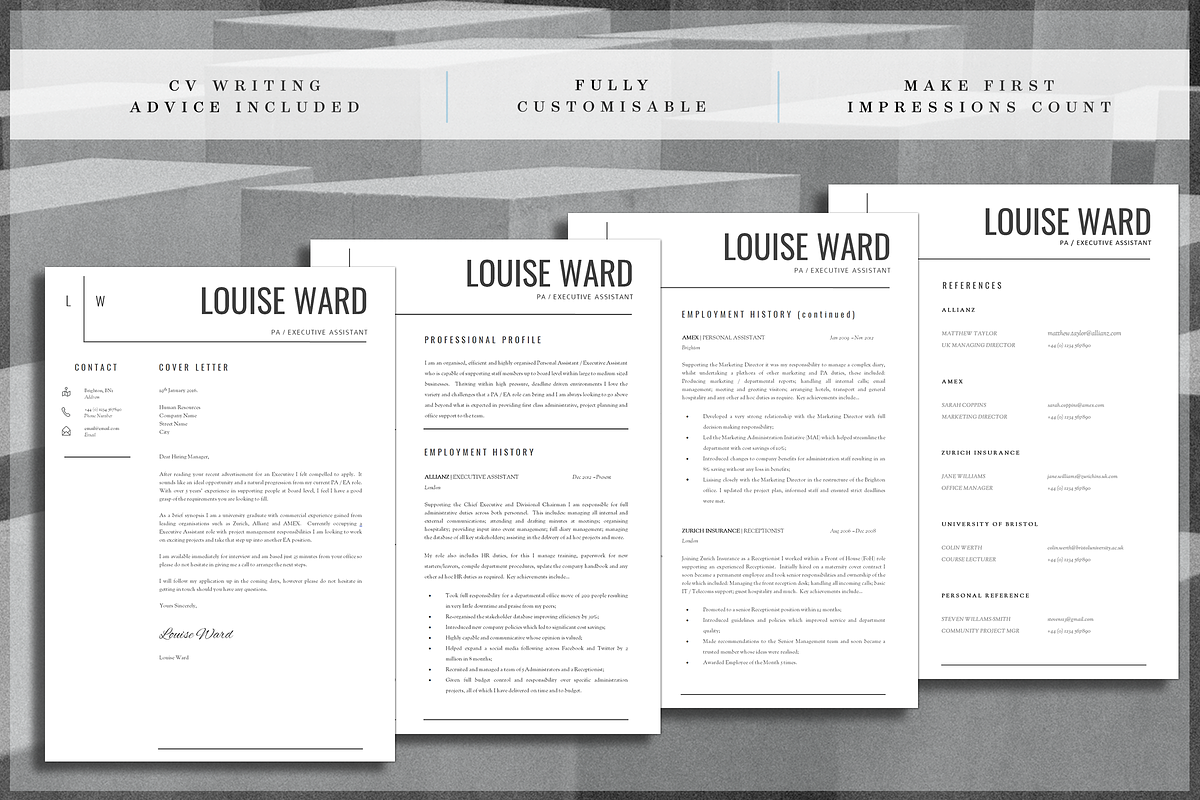 Professional Resume Template, a Resume Template by introDuice - CV / Resumes (Photo 6 of 6)