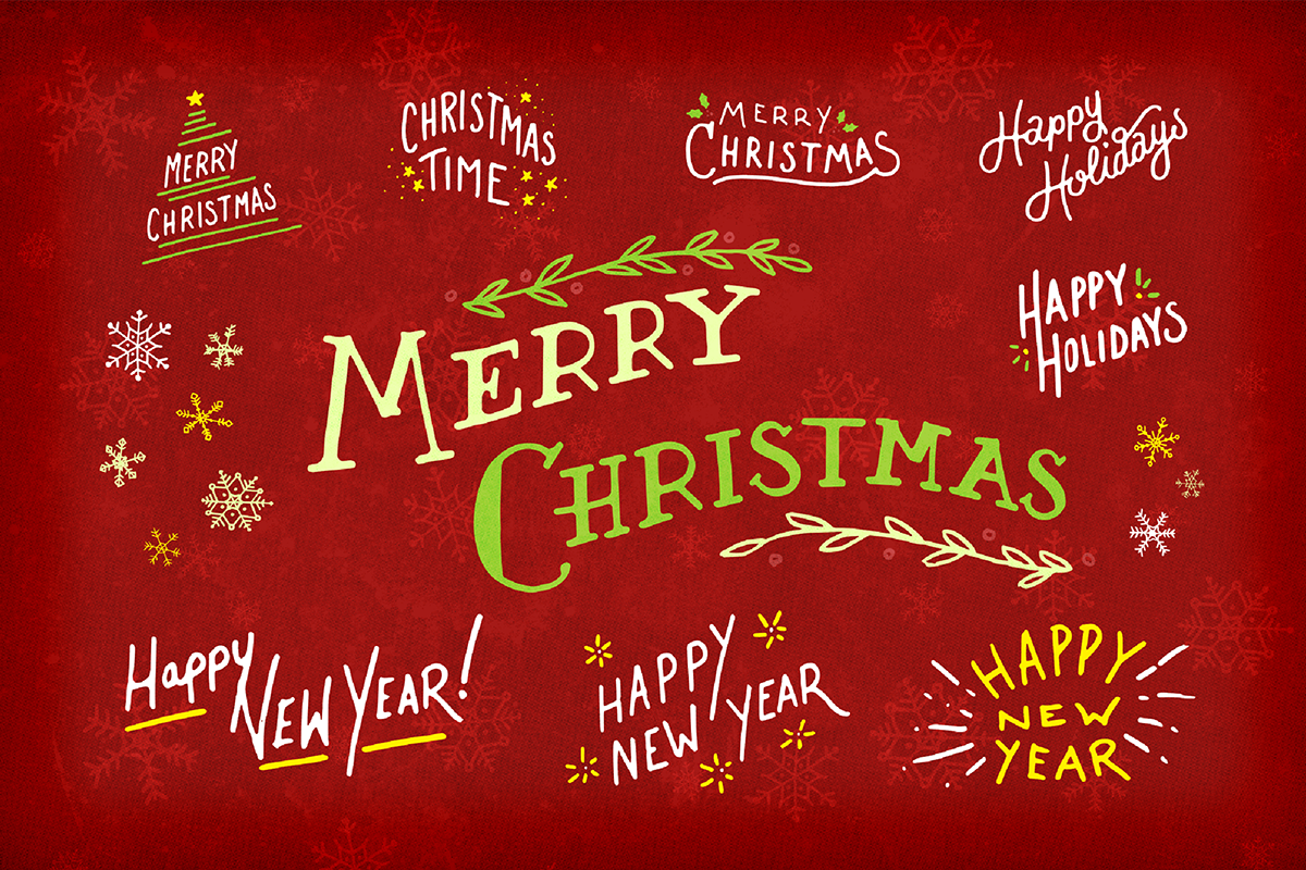 Christmas Lettering Pack, a Texture Illustration by JoshuaRed Design (Photo 2 of 2)