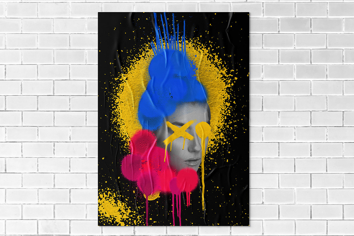 Spray Paint - 90+ PNG Overlays, a Background Graphic by Craftsy Crafters (Photo 7 of 7)