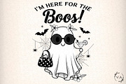 I'm Here for the Boos, Halloween PNG, an Illustration by Craft Nest (Thumbnail 1 of 6)