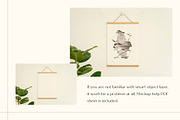 Poster Mockup with Wood Hanger, a Print Template by LOPEstudio (Thumbnail 5 of 5)