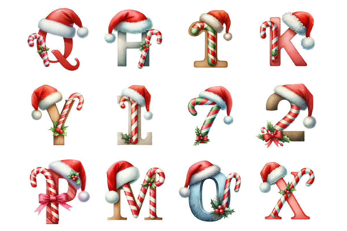 Winter Christmas Santa Alphabet, an Illustration by Design Market (Photo 2 of 3)