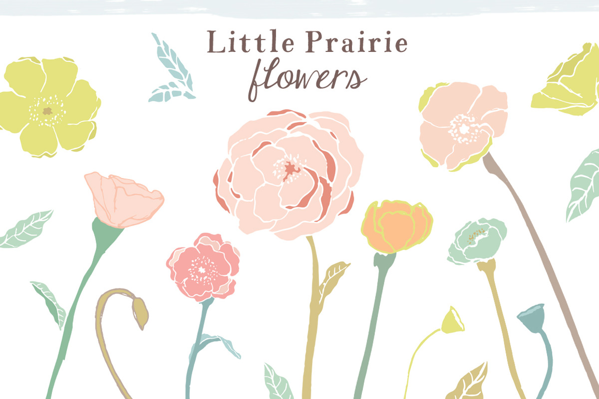 Prairie Flowers Clip Art, an Illustration by Angie Makes