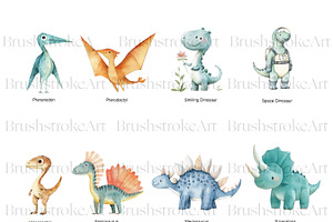 Cute Dinosaur Clipart, Baby Dinosaur