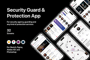 Security Guard & Protection App, an UI Kit Template by flr.24