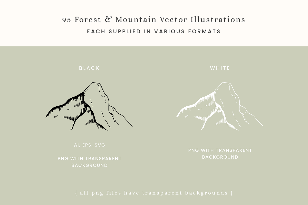 Forest Mountain Vector Illustrations, an Illustration by Emma Webb Studio (Photo 5 of 9)