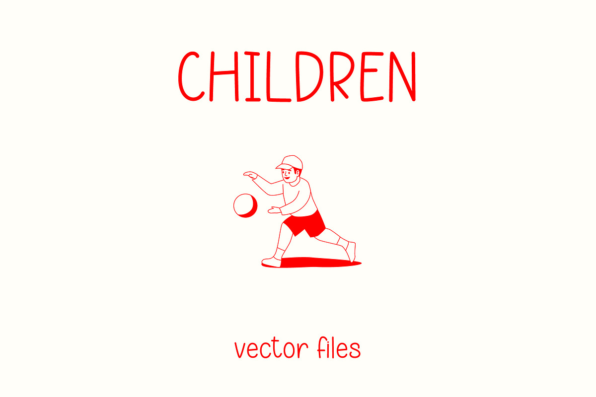 Children - Vector illustration pack, a Person Illustration by Cami Draws (Photo 3 of 9)