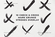 10 Check & Cross Mark Grunge Strokes, a Texture Graphic by Pitchlook.Studio (Thumbnail 1 of 2)
