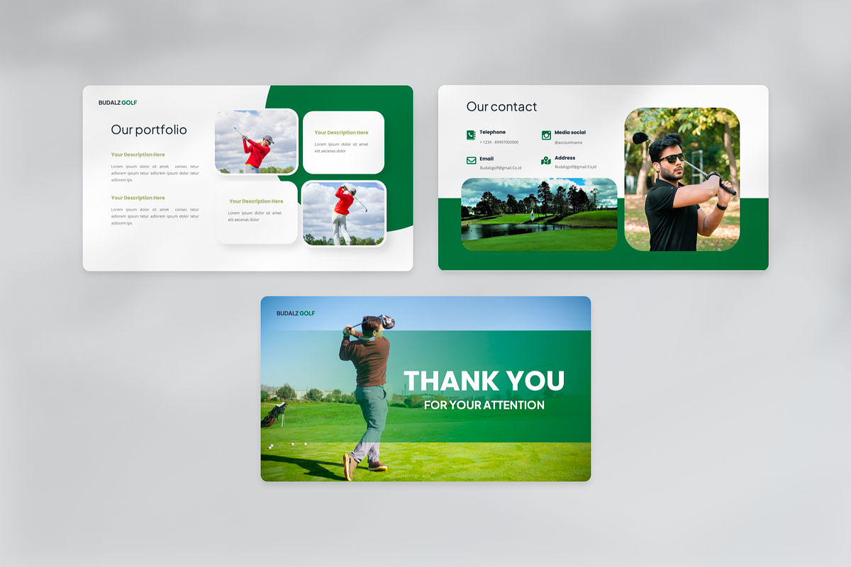 Budalzgolf - Golf Sports PowerPoint, a Presentation Template by Annora Studio (Photo 7 of 8)