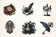 Antique Gothic Sublimation Clipart, an Illustration by CreationArt (Thumbnail 2 of 5)