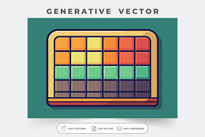 A colorful customizable grid design, a Graphic by Iftikhar Alam