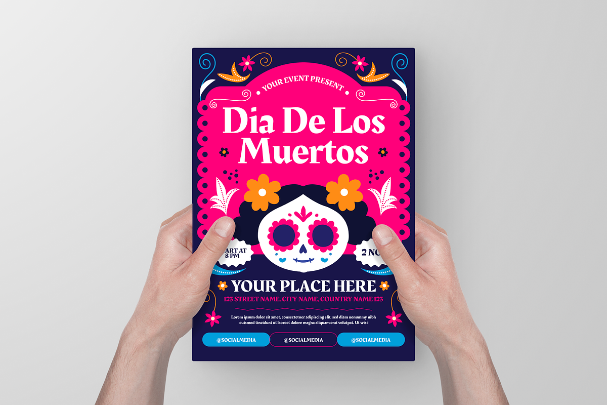 Dia De Los Muertos Flyer, a Flyer Template by Annora Studio (Photo 3 of 6)