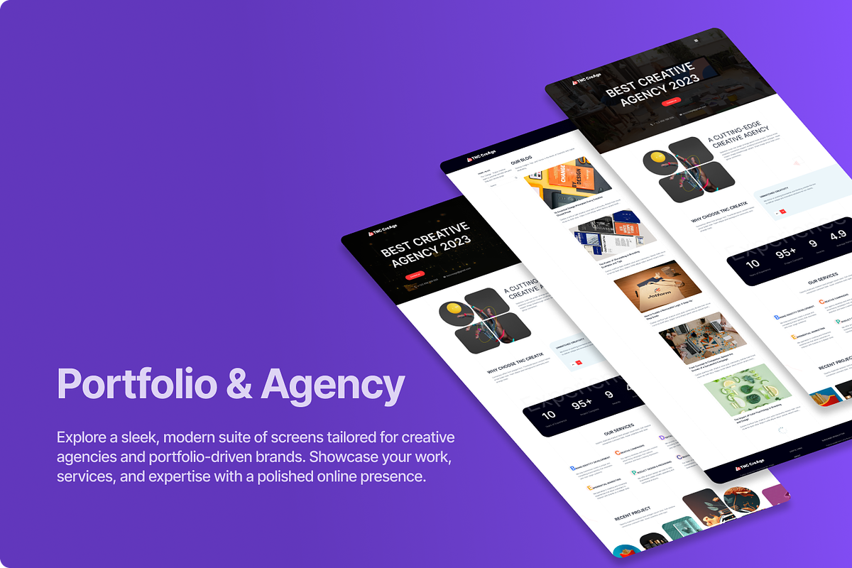 TNC CreAge –Creative Agency Figma UI, an UI Kit Template by TNCFlow (Photo 5 of 5)