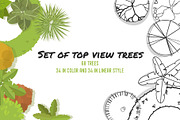 Set of top view trees and bushes, an Illustration by BSVIT (Thumbnail 1 of 3)