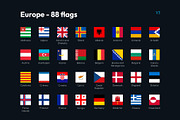 Flags of Europe Vector Square Icons, an Icon by bvcreates (Thumbnail 2 of 5)