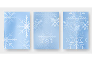 Elegant winter posters set with, an Illustration by art PVP - market