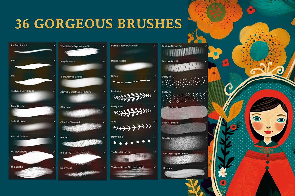ArtFable Procreate Collection, a Brush Add-On by Mels Brushes (Photo 2 of 6)