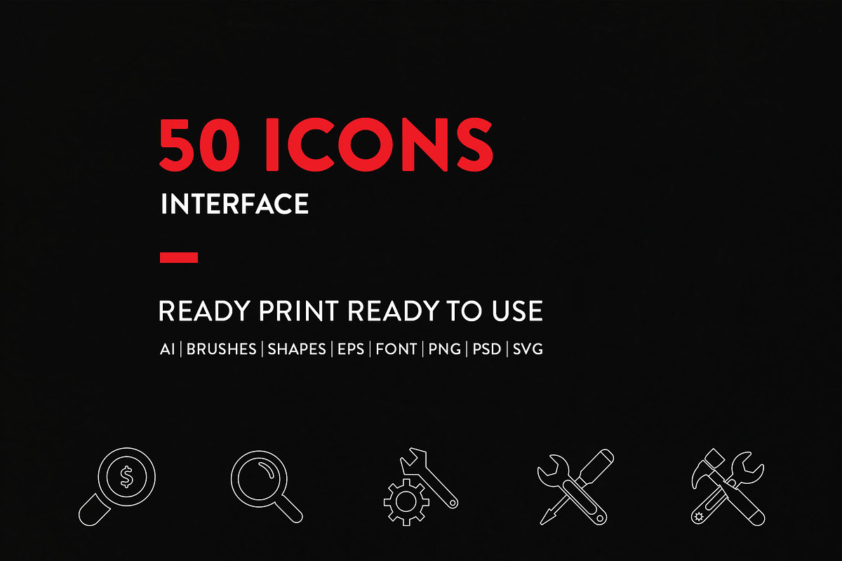 Line Icons Interface Set, an Outline Icon by Jumbo Icons (Photo 2 of 4)