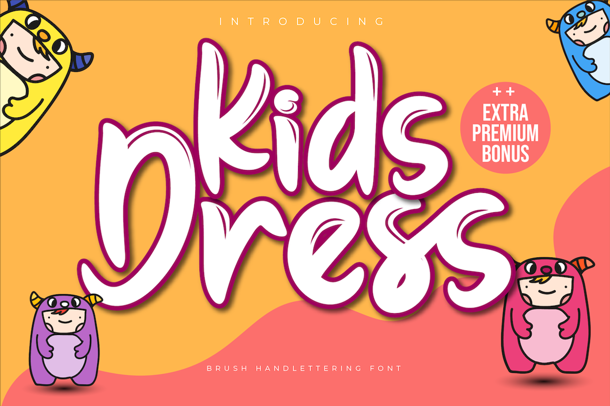 Kids Dress, a Script Font by twinstd (Photo 1 of 9)