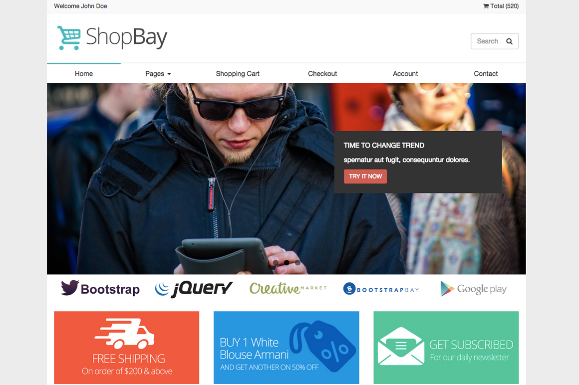 Shopbay  Online Shop Template by Erwinagpasacom  Creative Market