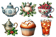 Winter Tea Party Clipart, an Illustration by Pixels.Craft (Thumbnail 2 of 7)