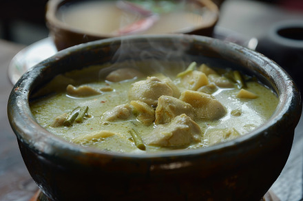 Detailed view of a steaming bowl of, a Photo by Iftikhar Alam