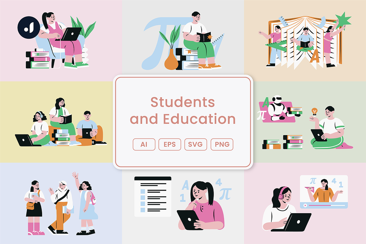 Students and Education Illustration, an Education Illustration by Jump Studio (Photo 1 of 10)